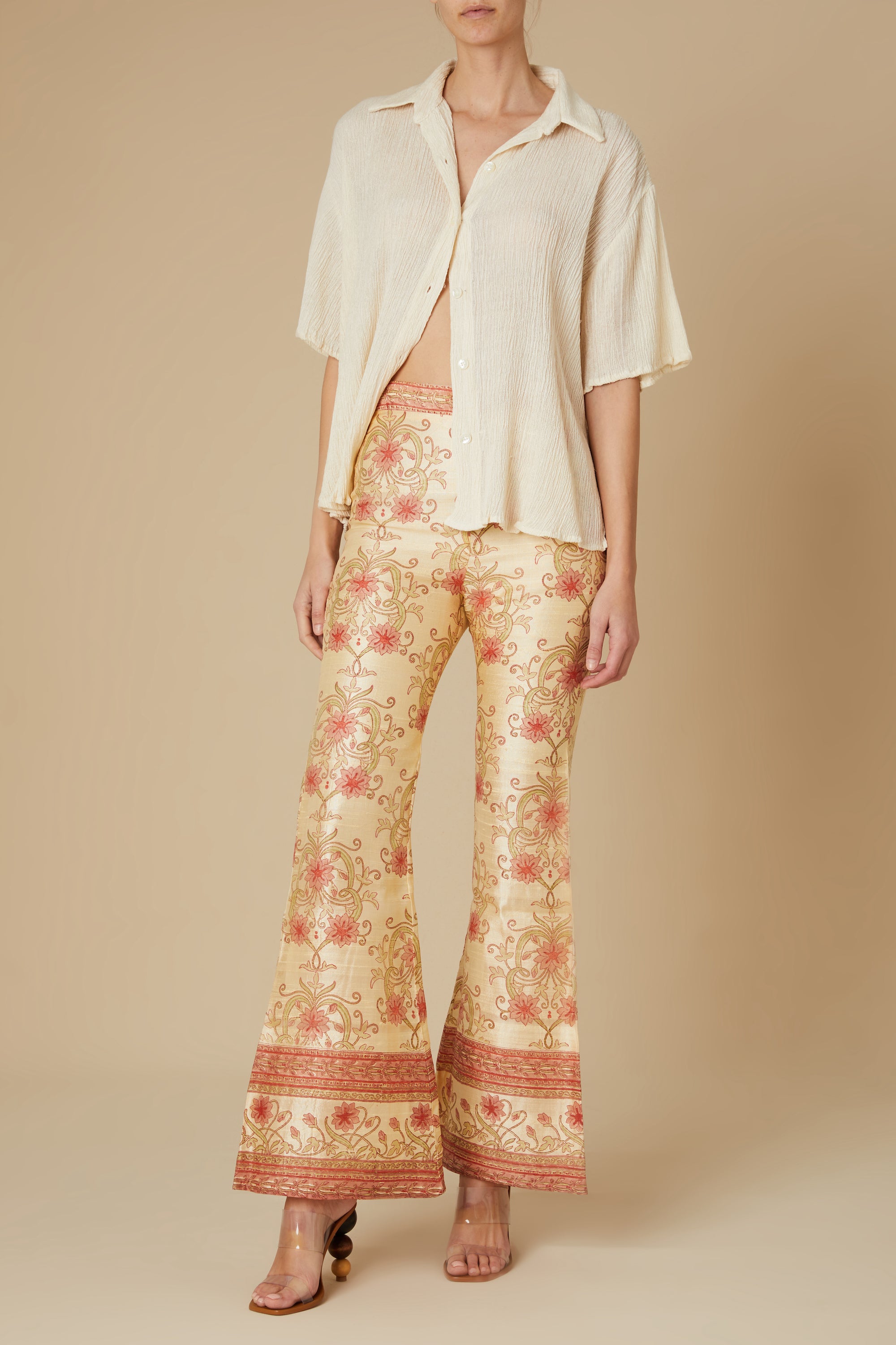 Buy ARRAS_Pure Handloom Ahimsa Silk-Cotton Blend Drawstring Pants