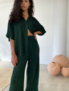 MAVEN BUTTON UP— EMERALD