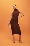 DARIA KNIT DRESS — COCOA