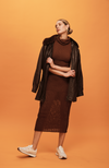 DARIA KNIT DRESS — COCOA